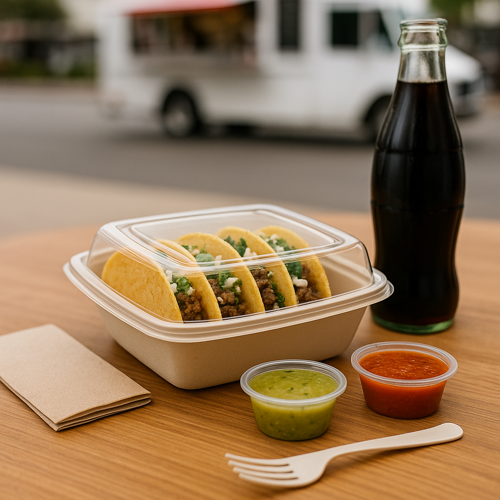 Bagasse Bowl and Lids (Square)