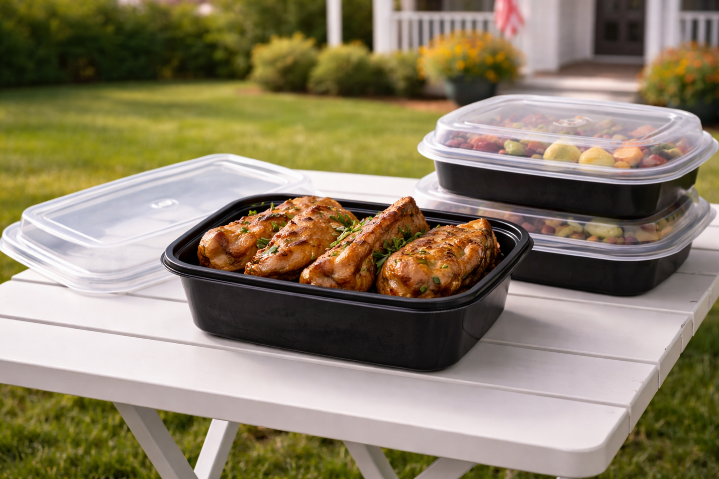 Square HD Containers with Lids