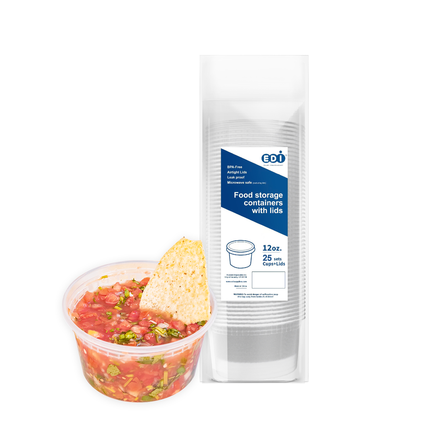 Deli Containers (With Airtight Lids) - 25 Sets