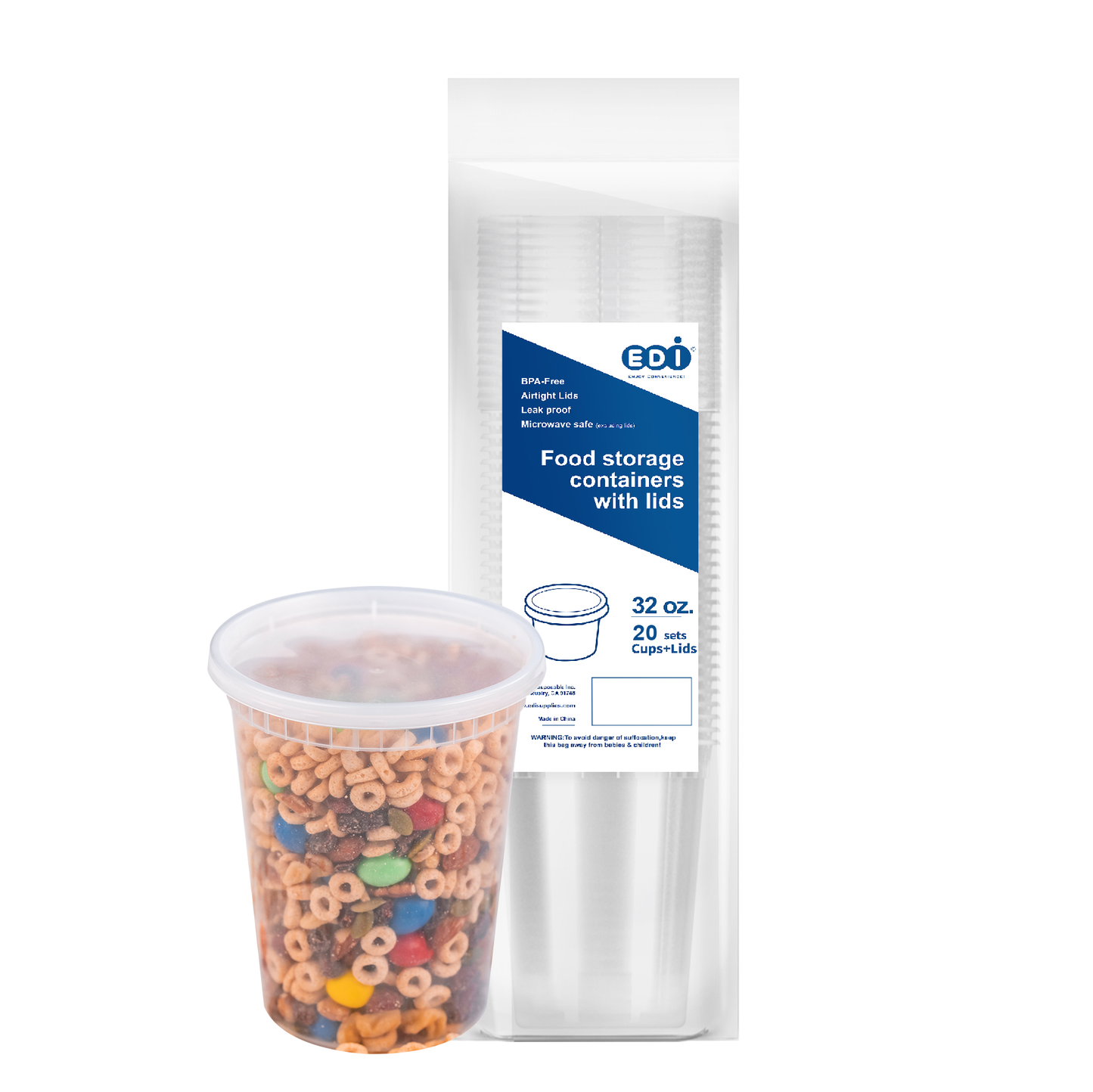 Deli Containers (With Airtight Lids) - 32 oz