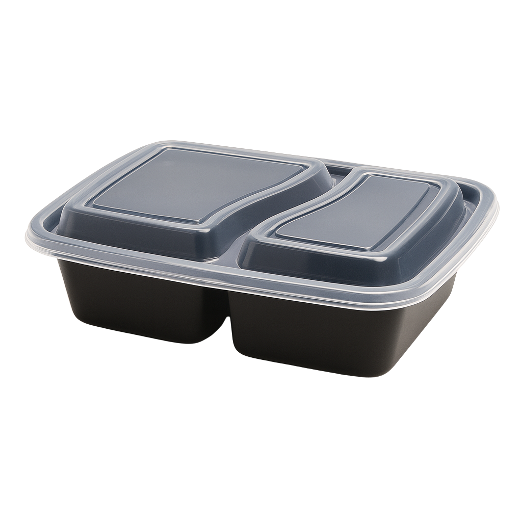 Square HD Compartment Containers with Lids
