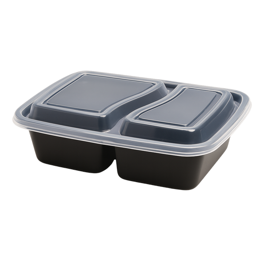 Square HD Compartment Containers with Lids