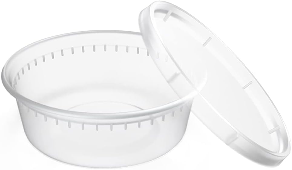 EDI [8 OZ, 50 Sets] Plastic Deli Food Storage Containers with Airtight Lids | Microwave-, Freezer-, Dishwasher-Safe | BPA Free | Heavy-Duty | Meal Prep | Leakproof | Recyclable