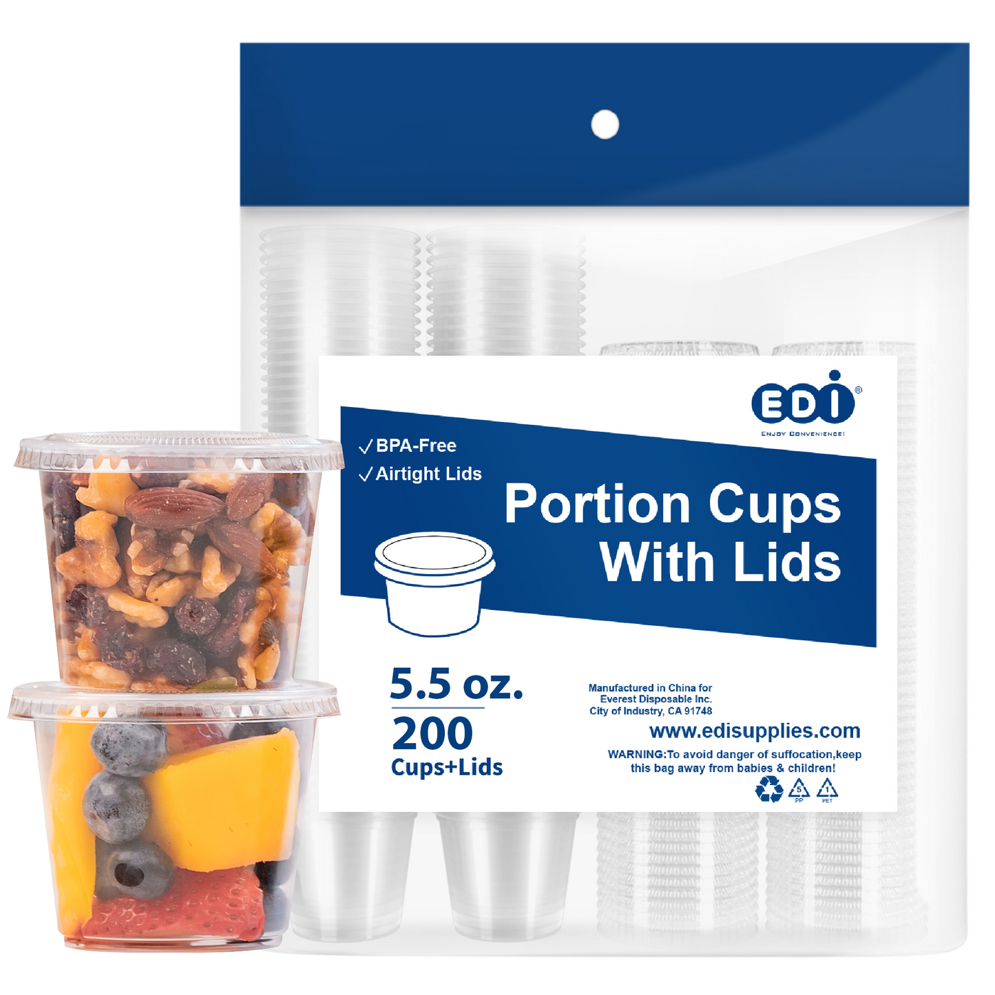 Portion Cups (With Leakproof Lids)