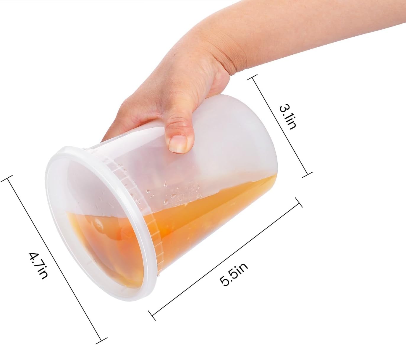 EDI [32 OZ, 40 Sets] Plastic Deli Food Storage Containers with Airtight Lids | Microwave-, Freezer-, Dishwasher-Safe | BPA Free | Heavy-Duty | Meal Prep | Leakproof | Recyclable