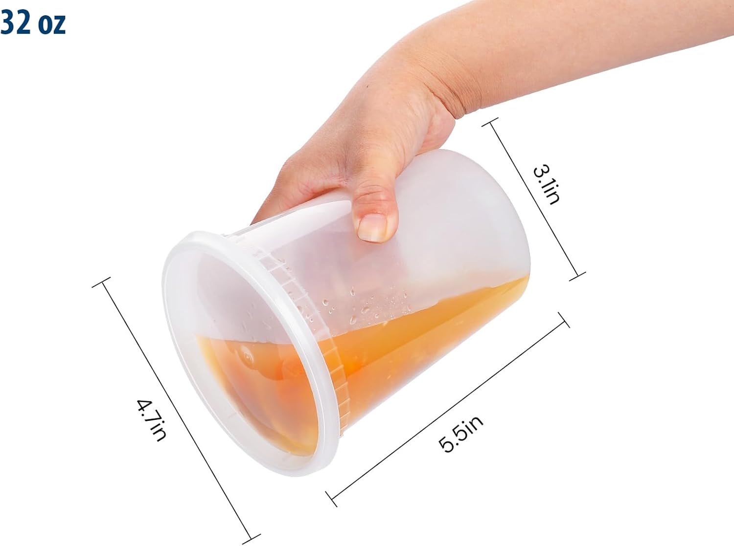 EDI Plastic Deli Food Storage Containers - 8 oz (20 sets), 16 oz (20 sets), 32 oz (10 sets) with Airtight Lids, Deli Containers Bundle