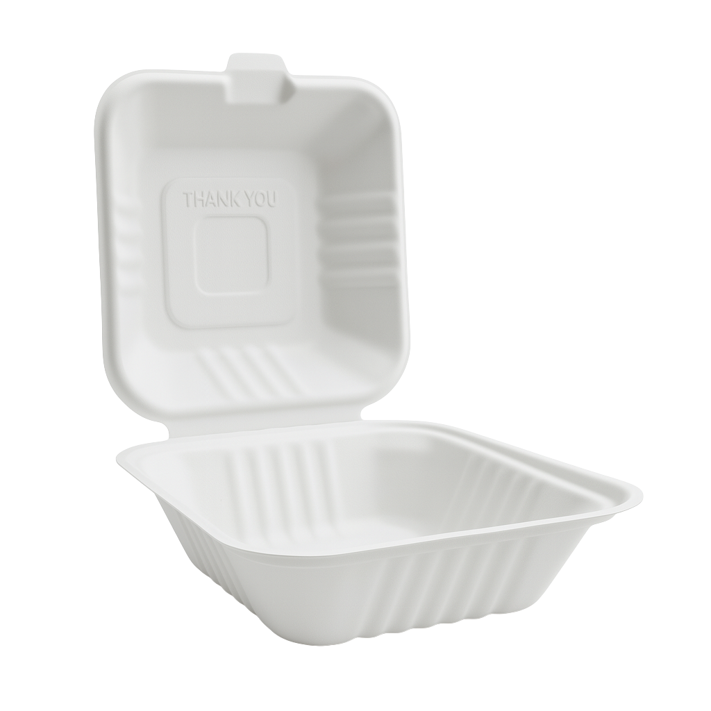 Hinged Bagasse Containers