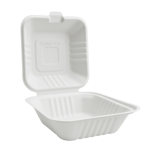Hinged Bagasse Containers