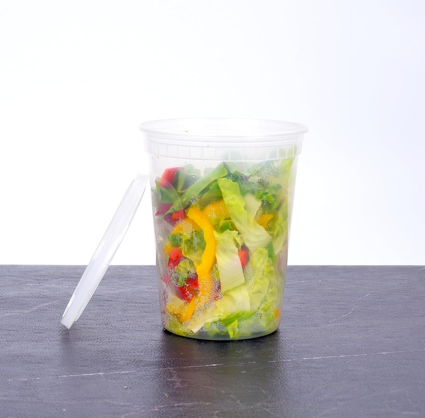 EDI Plastic Deli Food Storage Containers - 8 oz (20 sets), 16 oz (20 sets), 32 oz (10 sets) with Airtight Lids, Deli Containers Bundle