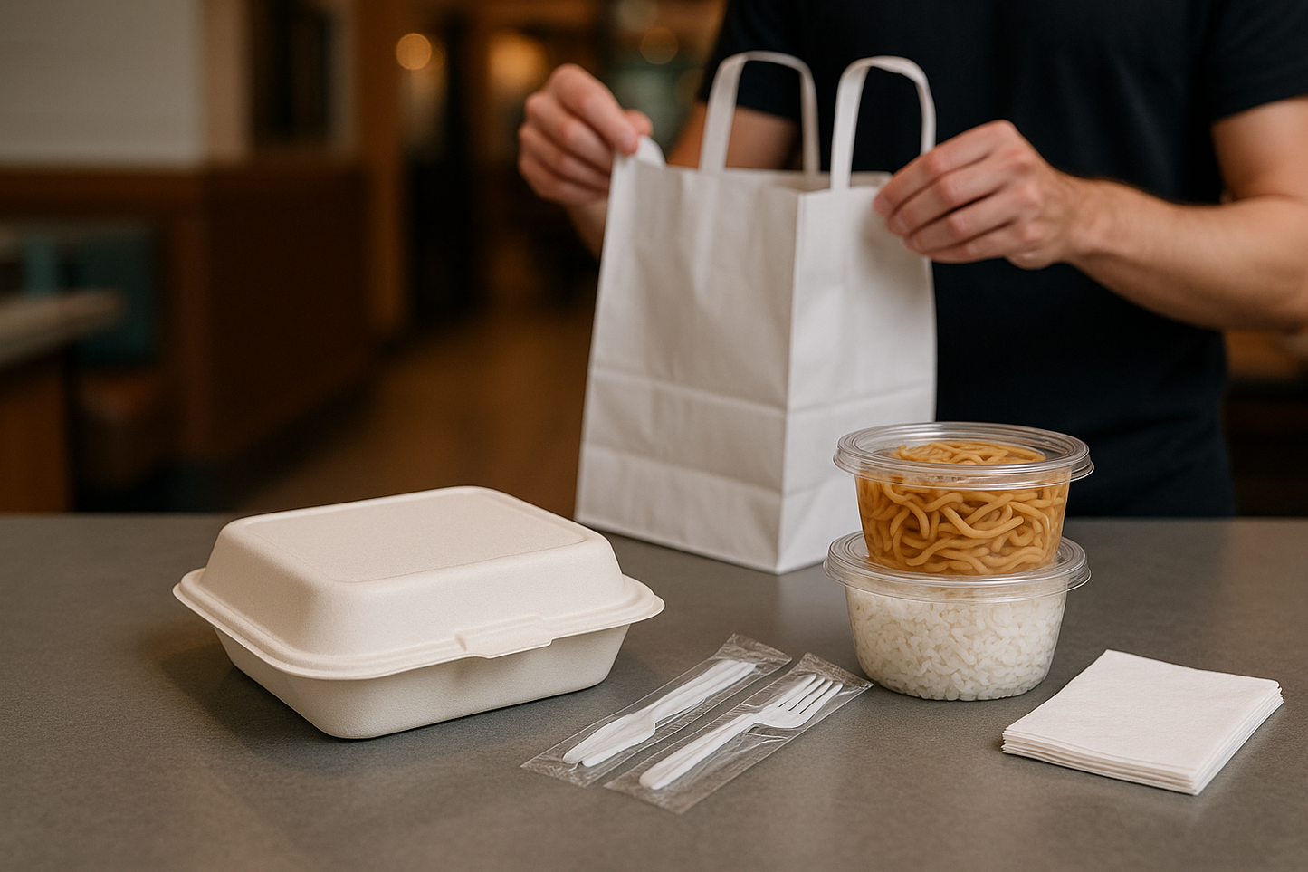 Hinged Bagasse Containers