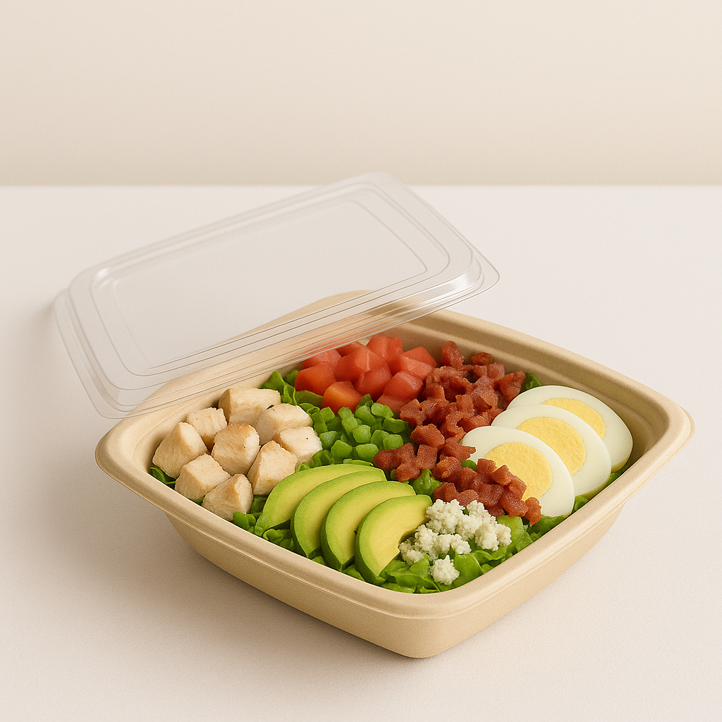 Bagasse Bowl and Lids (Square)