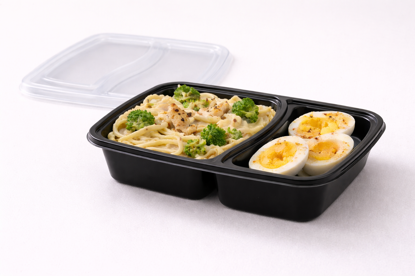 Square HD Compartment Containers with Lids