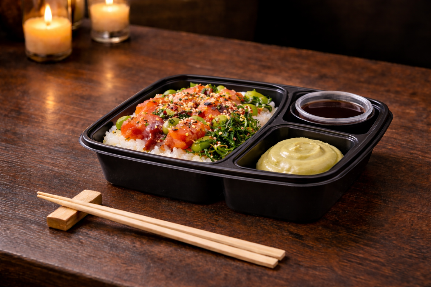 Square HD Compartment Containers with Lids